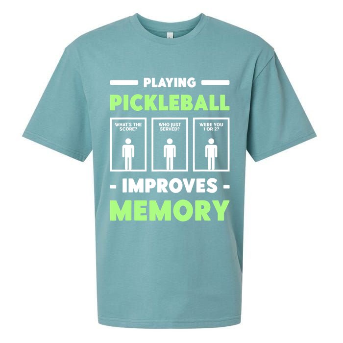 Playing Pickleball Improves Memory Dink Player TShirt Sueded Cloud Jersey T-Shirt