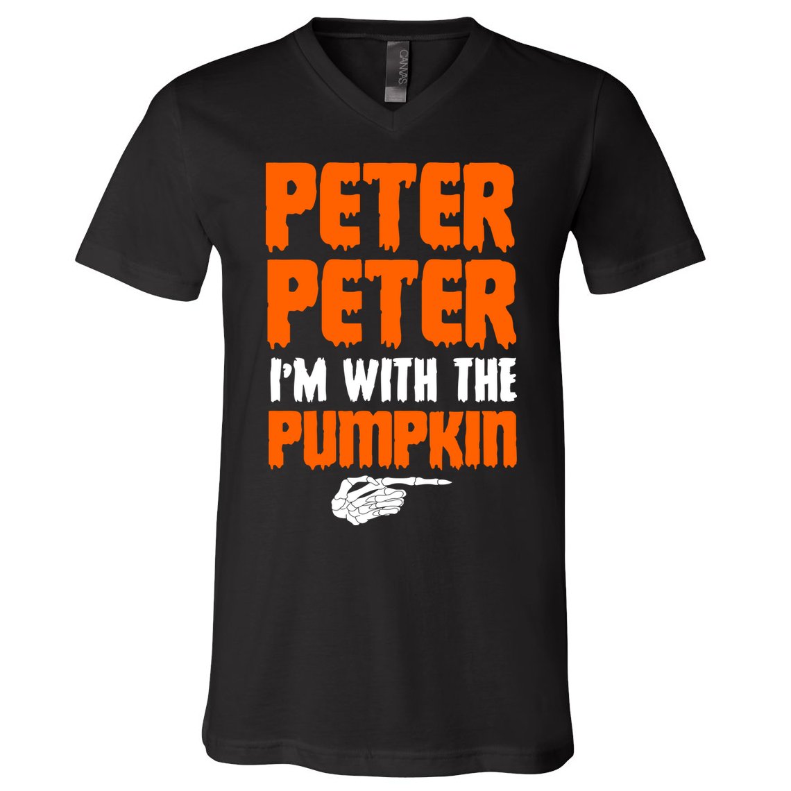 Peter Peter I'm With The Pumpkin V-Neck T-Shirt