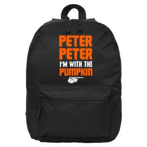 Peter Peter I'm With The Pumpkin 16 in Basic Backpack