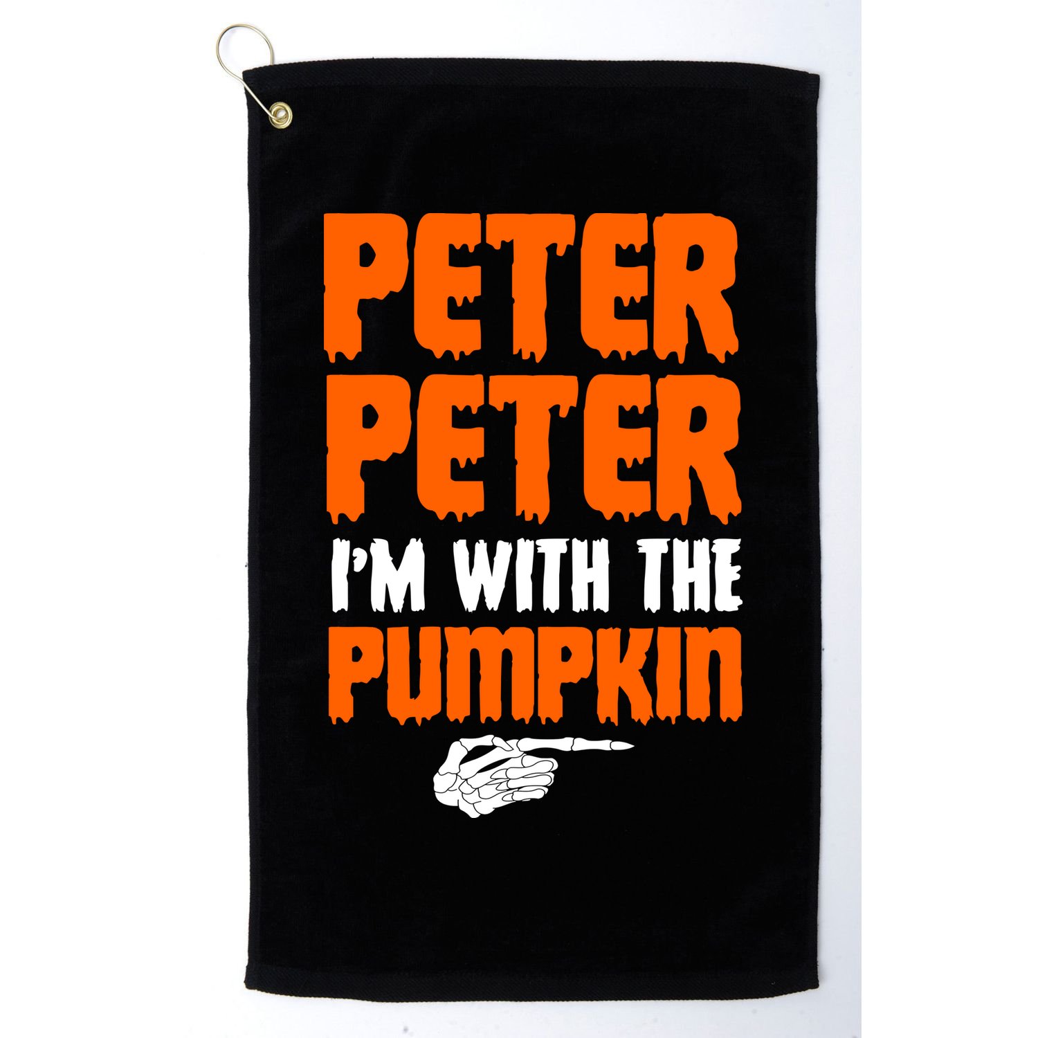 Peter Peter I'm With The Pumpkin Golf Towel
