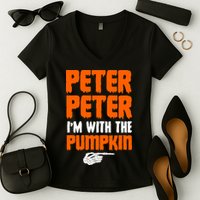 Peter Peter I'm With The Pumpkin Women's V-Neck T-Shirt