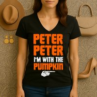 Peter Peter I'm With The Pumpkin Women's V-Neck T-Shirt