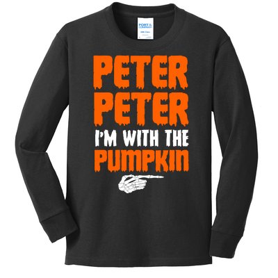 Peter Peter I'm With The Pumpkin Kids Long Sleeve Shirt