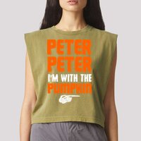 Peter Peter I'm With The Pumpkin Garment-Dyed Women's Muscle Tee