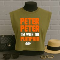 Peter Peter I'm With The Pumpkin Garment-Dyed Women's Muscle Tee