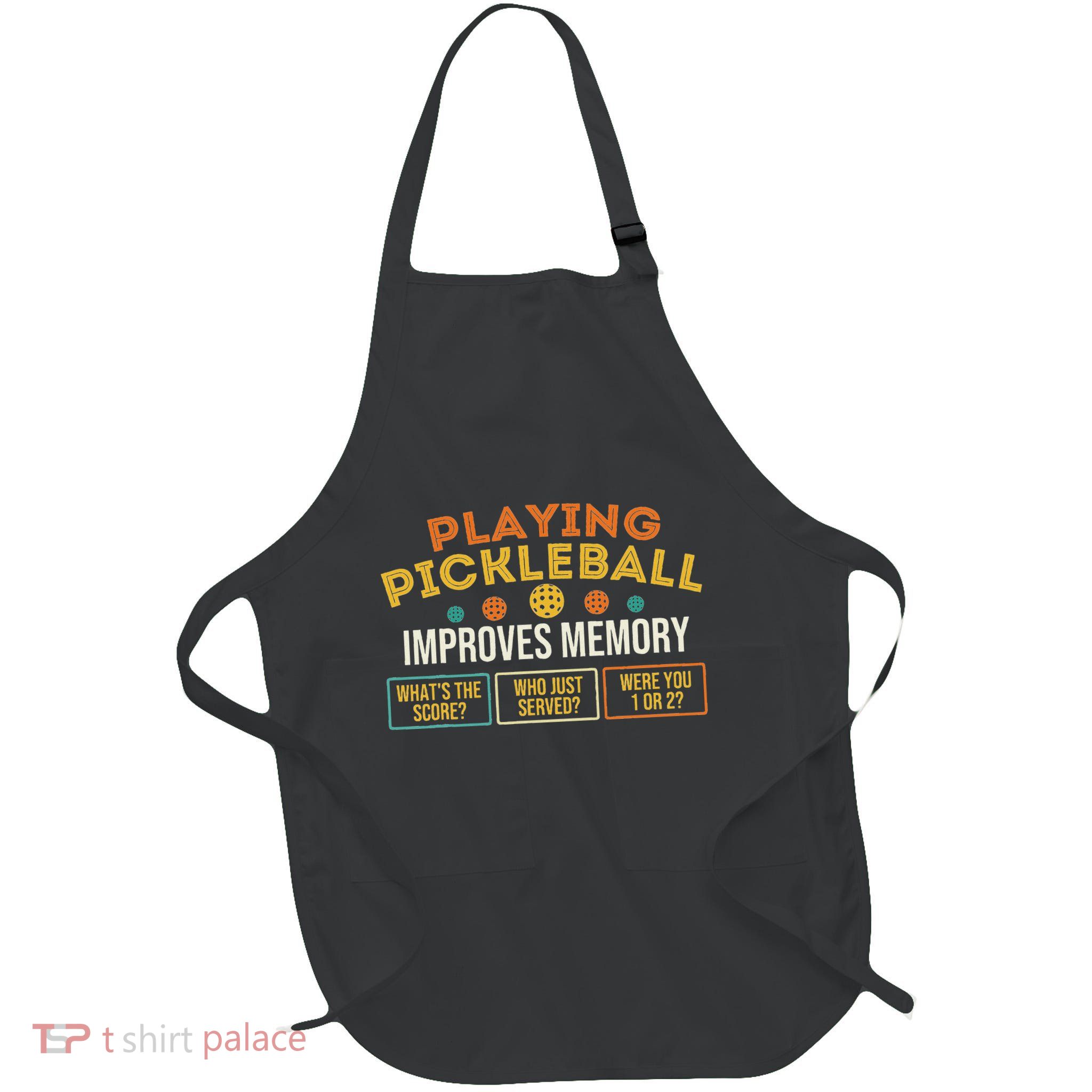 Playing Pickleball Improves Memory Pickleballers Full-Length Apron With Pockets