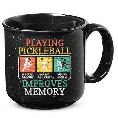 Playing Pickleball Improves Memory Pickleball 15oz Campfire Ceramic Mug