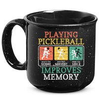 Playing Pickleball Improves Memory Pickleball 15oz Campfire Ceramic Mug