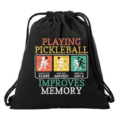 Playing Pickleball Improves Memory Pickleball Drawstring Bag