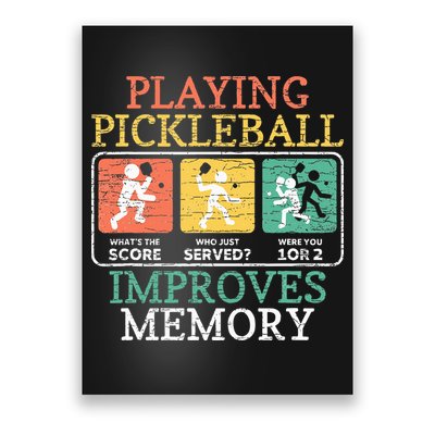 Playing Pickleball Improves Memory Pickleball Poster