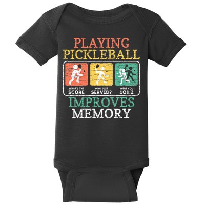 Playing Pickleball Improves Memory Pickleball Baby Bodysuit