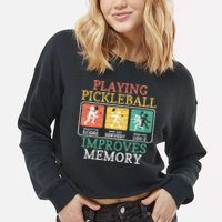 Playing Pickleball Improves Memory Pickleball Cropped Pullover Crew