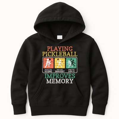 Playing Pickleball Improves Memory Pickleball Kids Hoodie