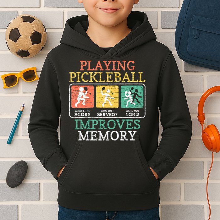 Playing Pickleball Improves Memory Pickleball Kids Hoodie