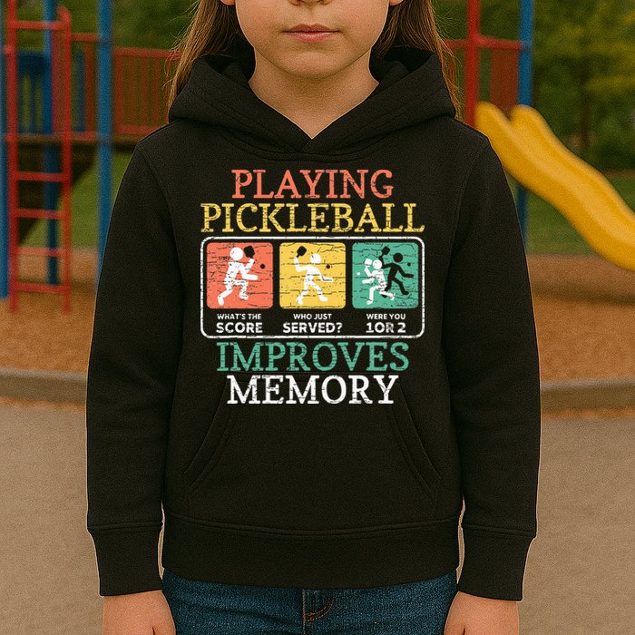 Playing Pickleball Improves Memory Pickleball Kids Hoodie