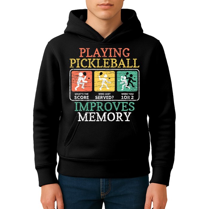 Playing Pickleball Improves Memory Pickleball Kids Hoodie