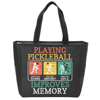 Playing Pickleball Improves Memory Pickleball Zip Tote Bag