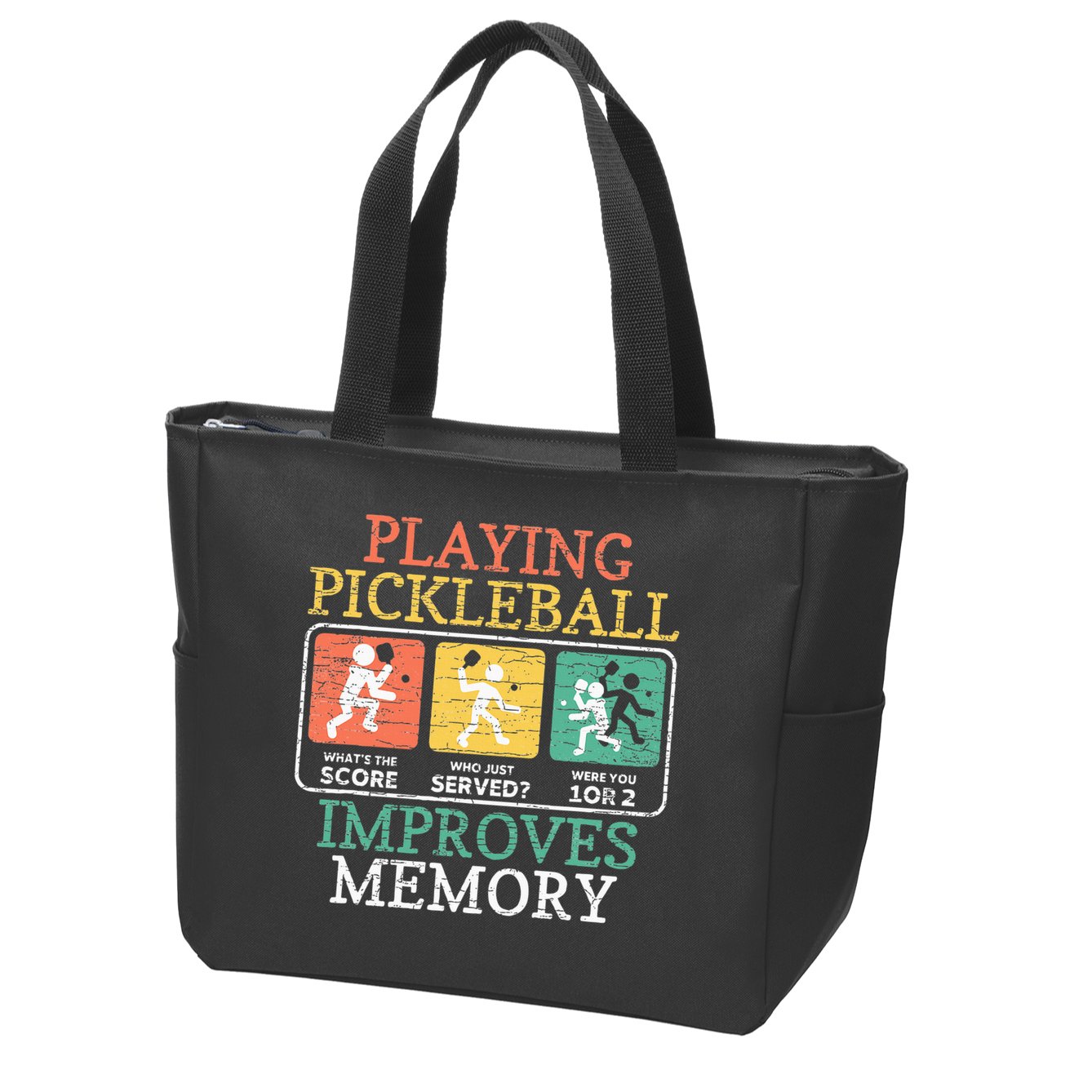 Playing Pickleball Improves Memory Pickleball Zip Tote Bag