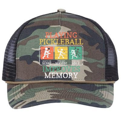 Playing Pickleball Improves Memory Pickleball Retro Rope Trucker Hat Cap