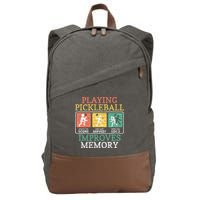 Playing Pickleball Improves Memory Pickleball Cotton Canvas Backpack