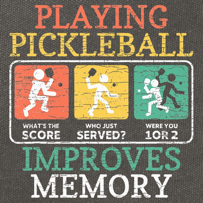 Playing Pickleball Improves Memory Pickleball Cotton Canvas Backpack