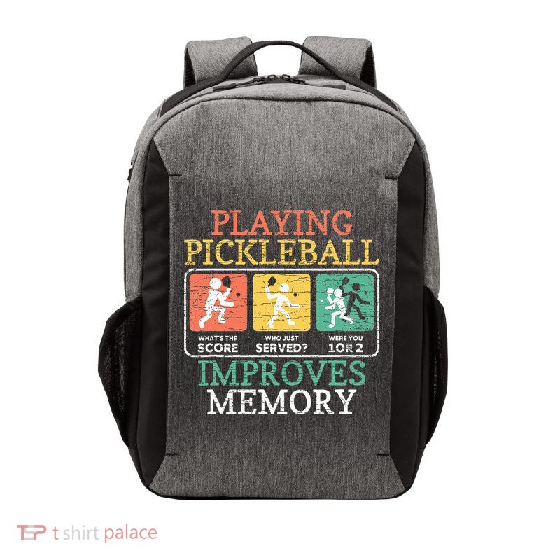 Playing Pickleball Improves Memory Pickleball Vector Backpack