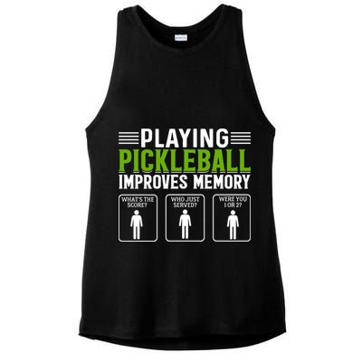 Playing Pickleball Improves Memory Ladies PosiCharge Tri-Blend Wicking Tank