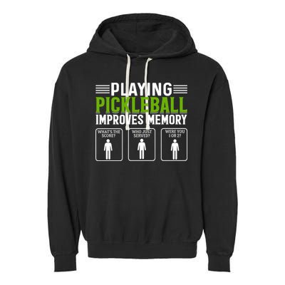 Playing Pickleball Improves Memory Garment-Dyed Fleece Hoodie