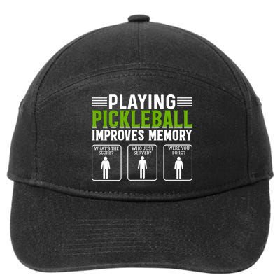 Playing Pickleball Improves Memory 7-Panel Snapback Hat