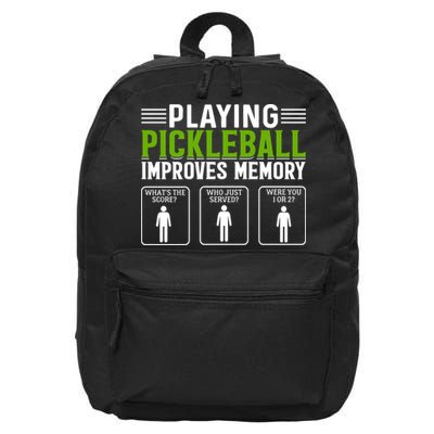 Playing Pickleball Improves Memory 16 in Basic Backpack