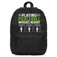 Playing Pickleball Improves Memory 16 in Basic Backpack