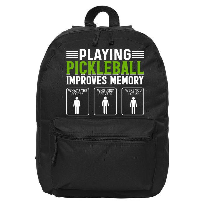Playing Pickleball Improves Memory 16 in Basic Backpack