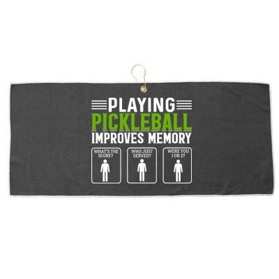 Playing Pickleball Improves Memory Large Microfiber Waffle Golf Towel