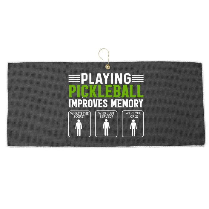 Playing Pickleball Improves Memory Large Microfiber Waffle Golf Towel