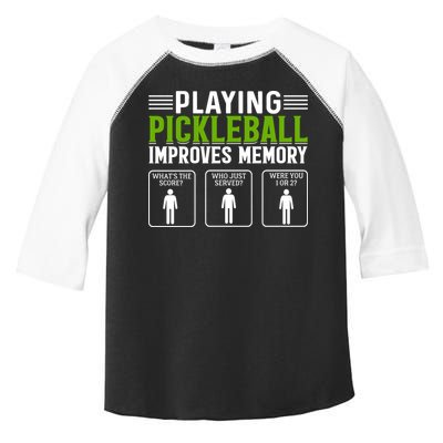 Playing Pickleball Improves Memory Toddler Fine Jersey T-Shirt