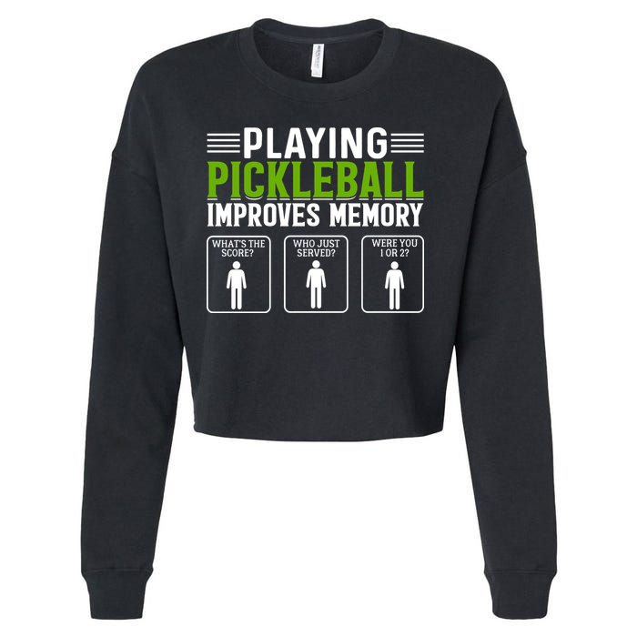 Playing Pickleball Improves Memory Cropped Pullover Crew