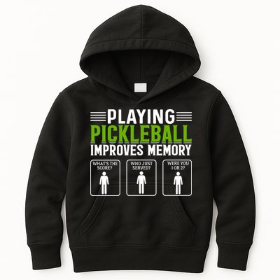 Playing Pickleball Improves Memory Kids Hoodie