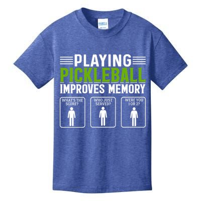 Playing Pickleball Improves Memory Kids T-Shirt