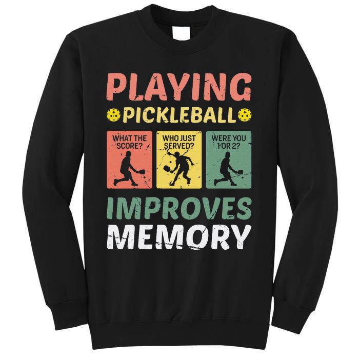 Playing Pickleball Improves Memory Pickleball Vintage Sweatshirt