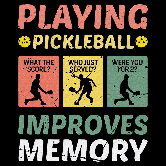 Playing Pickleball Improves Memory Pickleball Vintage Flat Bill Trucker Hat