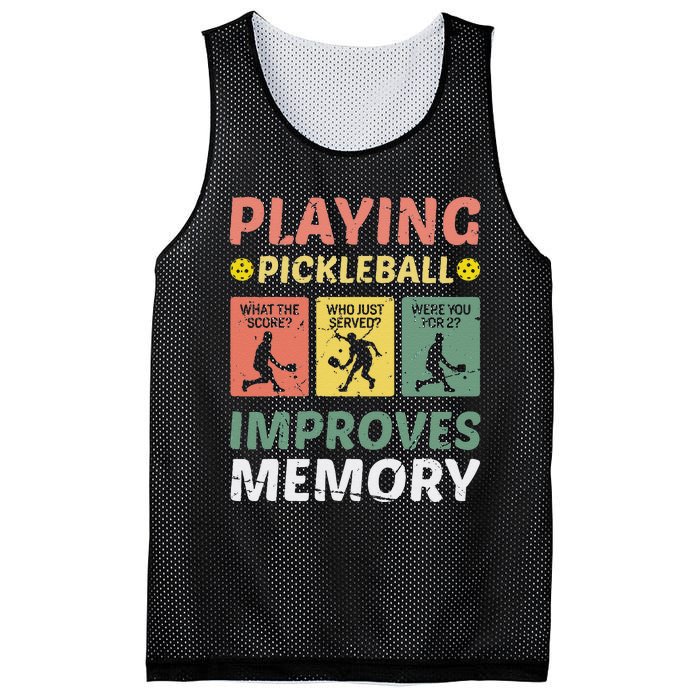 Playing Pickleball Improves Memory Pickleball Vintage Mesh Reversible Basketball Jersey Tank