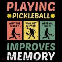 Playing Pickleball Improves Memory Pickleball Vintage Mousepad
