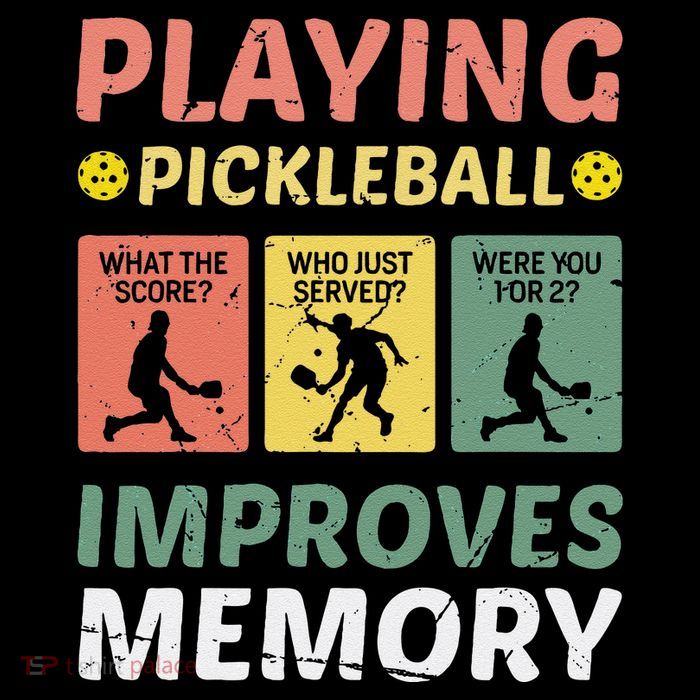 Playing Pickleball Improves Memory Pickleball Vintage Poster