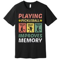 Playing Pickleball Improves Memory Pickleball Vintage Premium T-Shirt