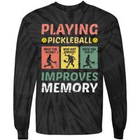 Playing Pickleball Improves Memory Pickleball Vintage Tie-Dye Long Sleeve Shirt