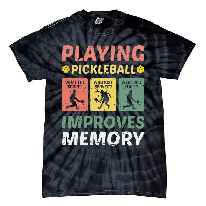 Playing Pickleball Improves Memory Pickleball Vintage Tie-Dye T-Shirt