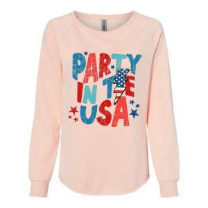 Pink Party In The Usa 4th Of July Mom And Girl Baby Womens California Wash Sweatshirt