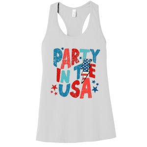 Pink Party In The Usa 4th Of July Mom And Girl Baby Women's Racerback Tank