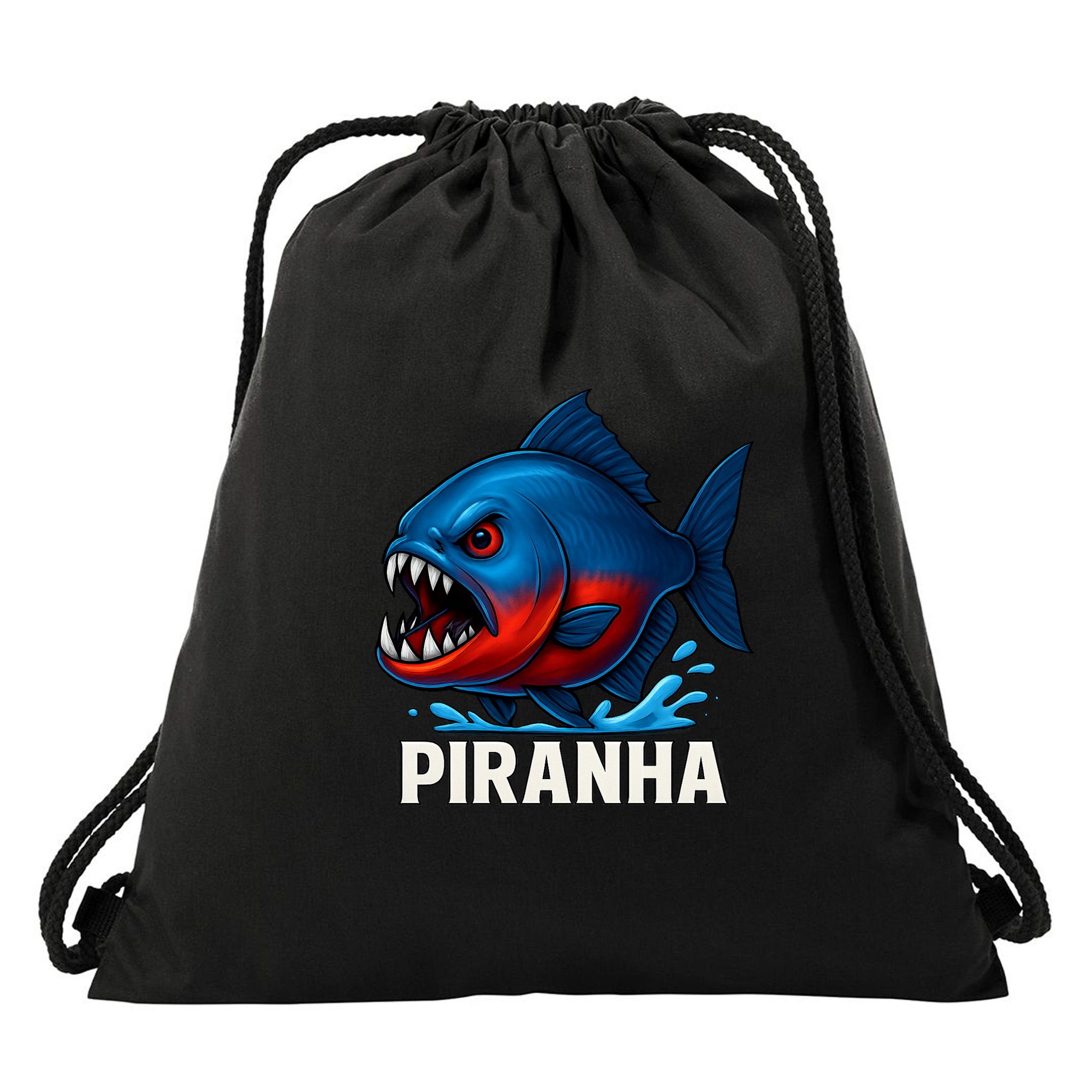 Piranha Drawstring Bag