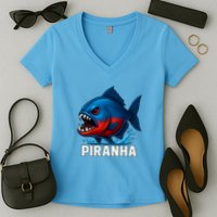 Piranha Women's V-Neck T-Shirt